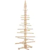 Image de vidaXL Arbre de Noël en Bois Massif de Pin pour Décoration 180 cm, Sapin, Ornement