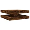 Image de vidaXL Table Basse rotative à 360 degrés chêne fumé 90x90x34,5 cm