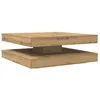 Image de vidaXL Table Basse rotative à 360 degrés chêne Artisanal 90x90x34,5 cm, Table d'appoint, Table de Salon, Table Basse Moderne, Table de canapé