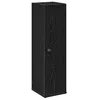 Image de vidaXL Meuble de Salle de Bain avec Porte-Rouleau Noir 20,5x22x72 cm, Meuble de Rangement de Salle de Bain, Armoire de Bain, Armoire de Toilette