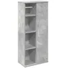 Image de vidaXL Meuble de Salle de Bain avec Porte-Rouleau Gris béton, Meuble de Rangement de Salle de Bain, Armoire de Bain, Armoire de Toilette
