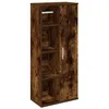 Image de vidaXL Meuble de Salle de Bain avec Porte-Rouleau chêne fumé, Meuble de Rangement de Salle de Bain, Armoire de Bain, Armoire de Toilette