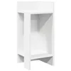 Image de vidaXL Table d'appoint avec étagère Blanc 25,5x27x60 cm, Table d'extrémité, Table d'appoint de canapé, Table de Lampe, Table d'accent