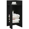 Image de vidaXL Tables d'appoint 2 pcs avec étagère noir 25,5x27x60 cm