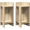 Image de vidaXL Tables d'appoint 2 pcs avec étagère chêne Sonoma 25,5x27x60 cm, Table d'extrémité, Table d'appoint de canapé, Table de Lampe, Table d'accent