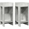 Image de Tables d appoint 2 pcs avec étagère gris béton 25,5x27x60 cm