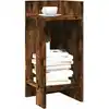 Image de vidaXL Tables d'appoint 2 pcs avec étagère chêne fumé 25,5x27x60 cm
