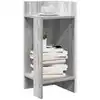 Image de vidaXL Tables d'appoint 2 pcs avec étagère sonoma gris 25,5x27x60 cm