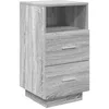 Image de vidaXL Tables de Chevet 2 pcs avec 2 tiroirs Sonoma Gris 36x36x68 cm, Table d'appoint, Armoire de lit, Table d'appoint pour la Chambre, Table de Nuit