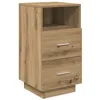 Image de vidaXL Table de Chevet avec 2 tiroirs chêne Artisanal 36x36x68 cm, Table d'appoint, Armoire de lit, Table d'appoint pour la Chambre, Table de Nuit