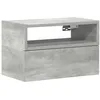 Image de vidaXL Table de Chevet Murale Gris béton 45x26x28,5 cm, Armoire de Chevet Flottante, Armoire de Chevet Suspendue, unité de Chevet Murale