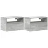 Image de Tables de chevet murales 2 pcs gris béton 45x26x28,5 cm