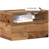 Image de vidaXL Tables de chevet murales 2 pcs vieux bois 45x26x28,5 cm