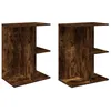 Image de vidaXL Tables de Chevet 2pcs chêne fumé 46,5x29x61cm Bois d’ingénierie, Table de Nuit, Table de lit, Table de Bout, Armoire de lit