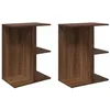 Image de vidaXL Tables de Chevet 2 pcs chêne Marron Bois d'ingénierie, Table de Nuit, Table de lit, Table de Bout, Armoire de lit, Table d'appoint pour Chambre