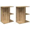 Image de vidaXL Tables de Chevet 2 pcs chêne Artisanal Bois d'ingénierie, Table de Nuit, Table de lit, Table de Bout, Armoire de lit