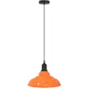 Image de vidaXL Lampe suspendue réglable hauteur E27 orange brillant métal, éclairage suspendu, éclairage suspendu de cuisine, suspension