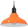 Image de vidaXL Lampe suspendue réglable hauteur E27 orange brillant métal