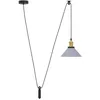 Image de vidaXL Lampe suspendue réglable hauteur E27 gris brillant Ø 22cm métal, éclairage suspendu, éclairage suspendu de cuisine, suspension