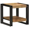 Image de vidaXL Table Basse Marron 40 x 40 x 38 cm Bois de Mangue Massif, Table Basse Moderne pour Salon, Pratique, déco Rustique, Style Compact, Accent Parfait à la Maison