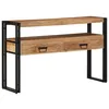 Image de vidaXL Table Console Marron 120 x 33 x 75 cm Bois d'Acacia Massif, Table Console Moderne, Rangement Solide, Style Minimaliste pour Salon, Mobilier d'Accent, Entrée Fonctionnelle