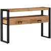 Image de vidaXL Table console Marron 120 x 33 x 75 cm Bois d'Acacia Massif