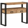 Image de vidaXL Table Console Marron 90 x 33 x 75 cm Bois d'Acacia Massif, Table Console Moderne, Rangement Solide, Style Minimaliste pour Salon, Mobilier d'Accent, Entrée Fonctionnelle