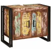 Image de vidaXL Meuble sous évier avec étagère Multicolore Bois Recyclé Solide, Rangement de Salle de Bain Moderne, Meuble lavabo rectangulaire, Compact et Pratique, Cadre en Fer Robuste, Style Contemporain