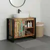 Image de vidaXL Meuble sous évier avec étagère Multicolore Bois Recyclé Solide