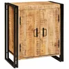 Image de vidaXL Cabinet de Chevet Marron Bois de Mangue Brut Massif, Meuble de Salon, Rangement en Bois rectangulaire, Table de Nuit Rustique, idéal pour Petits espaces
