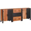 Image de vidaXL Buffet 3 pcs Marron 55 x 30 x 75 cm Bois d'Acacia Massif, Meuble en Bois d'acacia, Buffet Moderne, Rangement Fonctionnel, élégant et Gain de Place