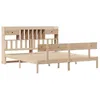 Image de vidaXL Lit bibliothèque sans Matelas 180x200 cm Bois Massif de pin, lit, Meuble de Chambre à Coucher, lit avec Rangement, lit Double, lit en Bois