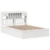 Image de vidaXL Cadre de lit sans Matelas Blanc 140x190 cm Bois de pin Massif