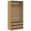 Image de vidaXL Garde-Robe chêne Artisanal 100x50x200 cm Bois d'ingénierie, Armoire de Rangement, Organisateur de Garde-Robe, Armoire, Placard