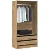 Image de vidaXL Garde-robe chêne artisanal 100x50x200 cm bois d'ingénierie