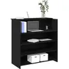 Image de vidaXL Bureau de réception Chêne noir 100x50x103,5 cm Bois d'ingénierie