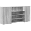 Image de vidaXL Bureau de réception Sonoma Gris 200x50x103,5 cm Bois ingénierie