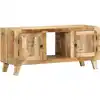 Image de vidaXL Meuble TV 105x46x32 cm bois massif de manguier brut
