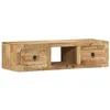 Image de vidaXL Meuble TV Mural 100x32x25 cm Bois Massif manguier Brut, Meuble TV, Buffet TV, Meuble multimédia, Banc TV, Meuble HiFi, Centre de Divertissement
