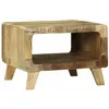 Image de vidaXL Table Basse Marron 50 x 50 x 35 cm Bois de Mangue Massif, Table Basse Moderne, Style Chic, Rangement Pratique, pièce Minimaliste, déco Rustique au Centre