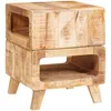 Image de vidaXL Table d'appoint Marron 40 x 40 x 49 cm Bois de Mangue Massif, Table d'appoint Moderne, Compact, Solution de Rangement, Meuble intérieur Fonctionnel pour Salon