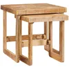 Image de vidaXL Tables gigognes 2 pcs Marron Bois de Mangue Massif, Tables de Salon, Design Moderne, durables, Gain de Place, Tables gigognes, mobilier Compact et Pratique