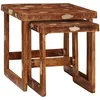 Image de vidaXL Tables d'appoint Marron Bois de Mangue Massif, Tables de Salon, Design Moderne, durables, Gain de Place, Tables gigognes, mobilier Compact et Pratique