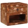 Image de vidaXL Cabinet de Chevet Mural avec tiroir Multicolore 40 x 30 x 36 cm, Table de Nuit Rustique, Meuble Minimaliste, Rangement Pratique, Organiseur intérieur, Armoire Murale