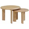 Image de vidaXL Tables Basses gigognes 2 pcs Noir Bois de Mangue Massif, Salon, Rond, Moderne, Confort et Style pour des Moments de détente et des Rencontres intemporelles