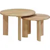 Image de vidaXL Tables basses gigognes 2 pcs Noir Bois de mangue massif