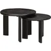 Image de vidaXL Tables basses gigognes 2 pcs Blanc Bois de mangue massif