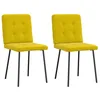 Image de vidaXL Chaises à Manger Lot de 2 Jaune Velours, Chaise de dîner, Chaise de Cuisine, Chaise d'appoint, Chaise, Chaise de Salon, Chaise de Restaurant