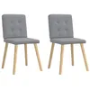 Image de vidaXL Chaises à Manger Lot de 2 Gris Clair Tissu, Chaise de dîner, Chaise de Cuisine, Chaise d'appoint, Chaise, Chaise de Salon, Chaise de Restaurant