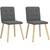 Image de vidaXL Chaises à manger lot de 2 gris foncé tissu